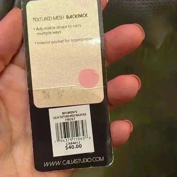 NWT Calia By Carrie Underwood textured mesh backpacks color Frost - Picture 8 of 9